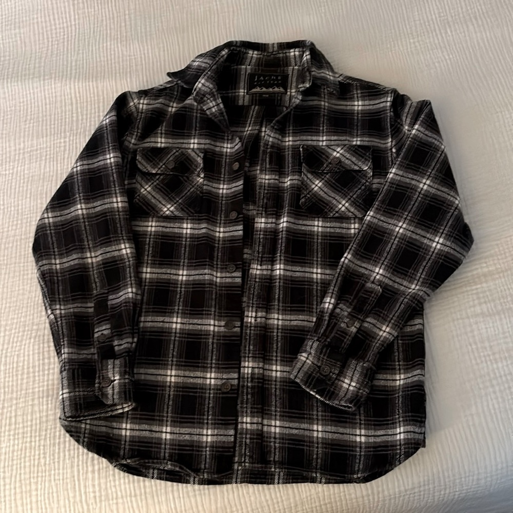 Plaid fleece thick shirt